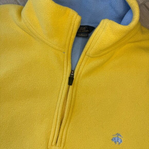 Brooks Brothers Yellow 1/3 Zip Pullover Sweater - Size Large - Picture 2 of 7